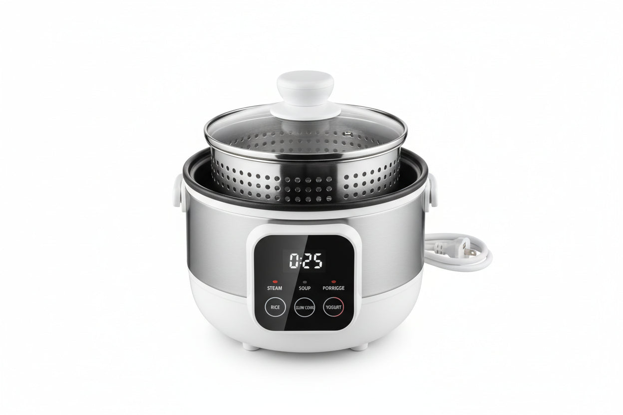 
Rice Cooker Multicooker Simplicity Portable Electric Multicooker Cooking Pot With Steamer and Multipurpose 1.8 Liter Electric Cooker Pot Manual electric heating pot Cooker Rice cooker 